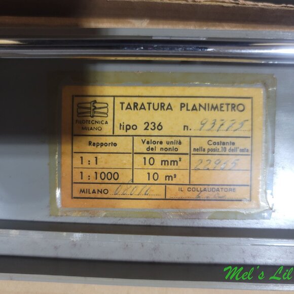 Milano Vintage Filotecnica Salmoiraghi S.p.A Planimeter 236-A w/Case - Picture 3 of 3